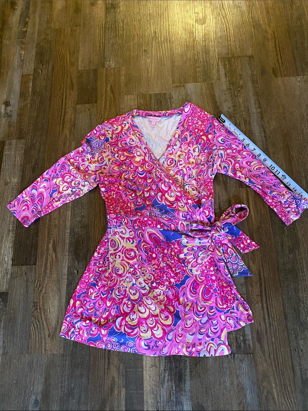 Lilly Pulitzer Pink Multi Floral Wrap Skort with Side Tie